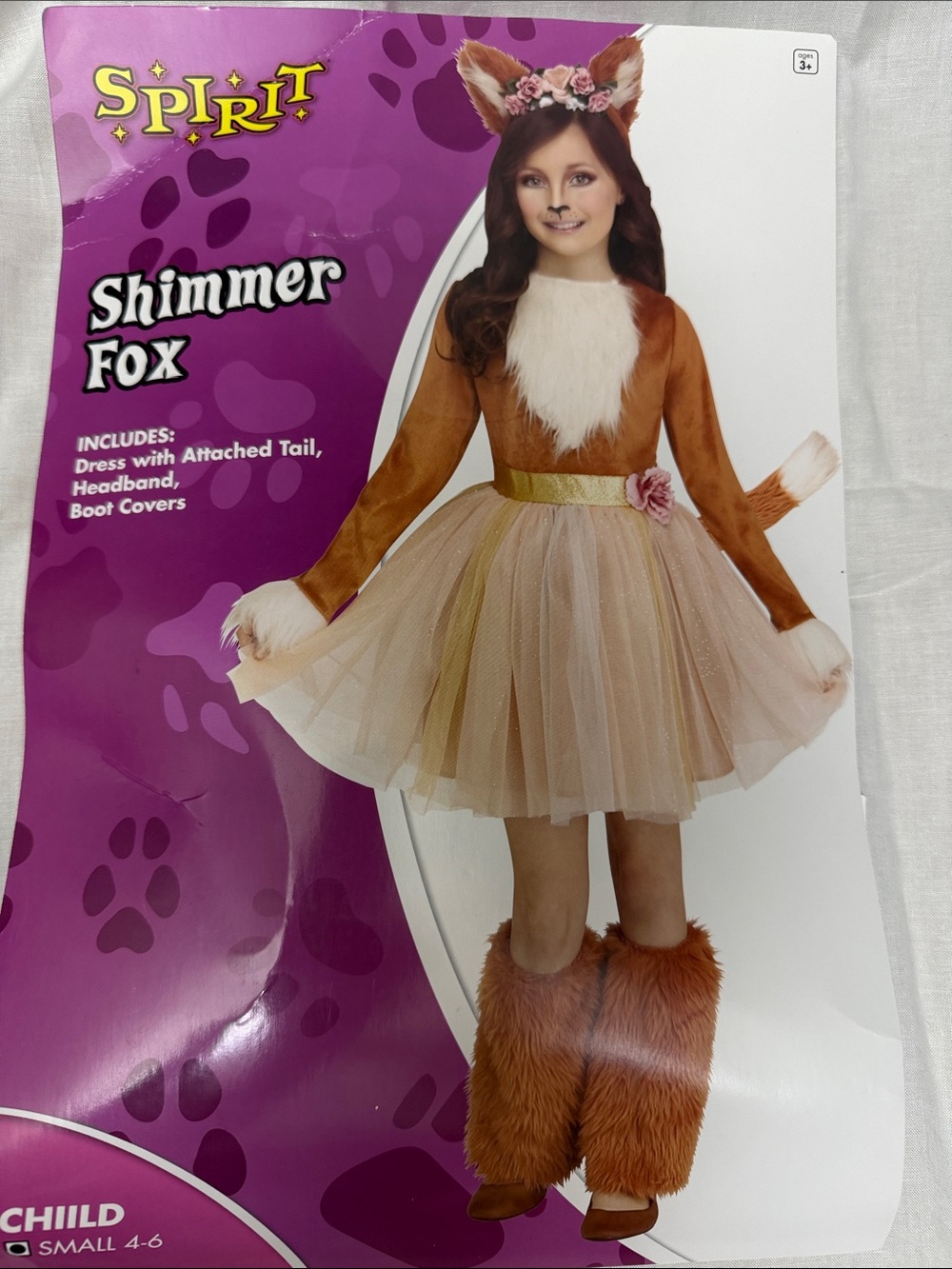 Spirit Shimmer Fox Costume - Brown & Cream